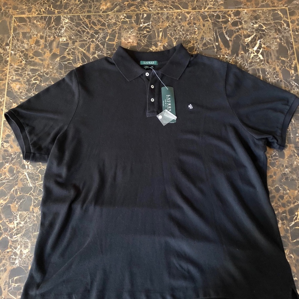 NEW - Lauren Ralph Lauren Black Knit Shirt-Size 2x - Picture 4 of 6